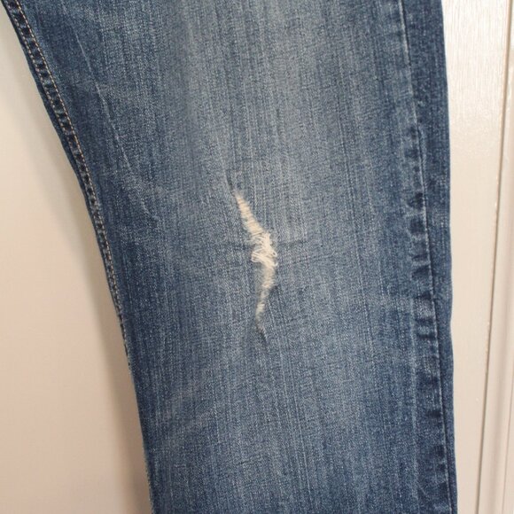 True Craft Men's Distressed Straight Jeans Sz 34x32 - Picture 3 of 9